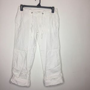 Lilac size 7 White Pants/Rollup Capris
